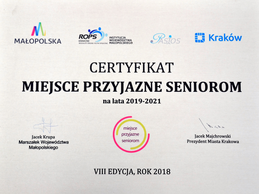 MDK DH Miejsce Przyjazne Seniorom 2018